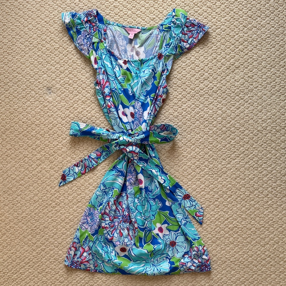 Lilly Pulitzer - Floral Blue and Green Dress